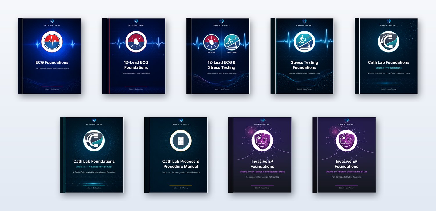 The complete CardioPathway library — all nine volumes including the EP set